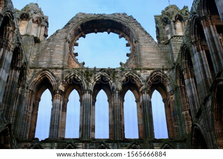 Ruins of the Elgin Cathedral at Twilight, Scotland, UK