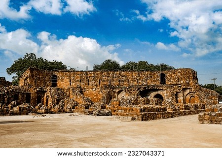 Ruins at Firoz Shah Kotla Fort in New Delhi, which was the citadel of Firoz Shah Tughlaq, the ruler of Delhi Sultanate during 1351-88