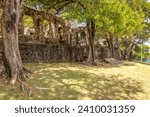 Ruins of a former military barracks in St Lucia