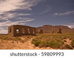 Ruins of Fort Churchill at Fort Churchill State Park in Nevada outside of Reno