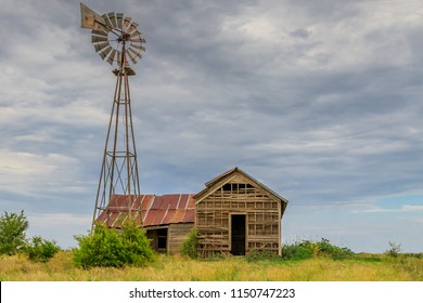 Ruins Of A Frontier Farm House In Central Oklahoma