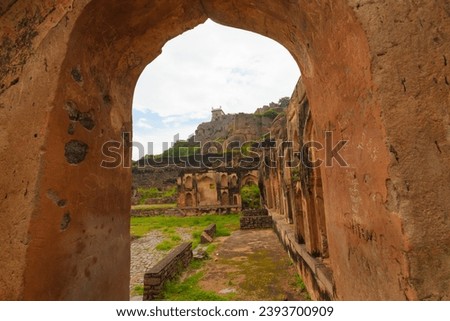 The ruins of the Golconda fort, Hyderabad, India 
