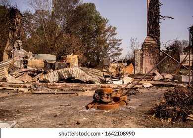 Ruins Of House Burnt During Bushfires In Australia