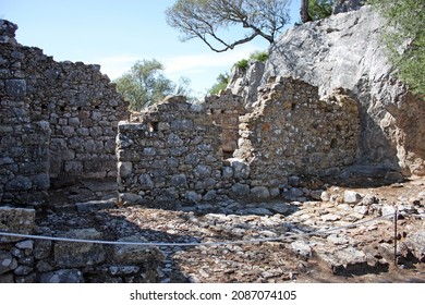 Ruins Of A House In The Roman City Of Ocuri Near Ubrique, Cádiz Province, Spain 