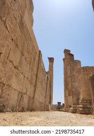 Ruins Of Jerash Or Gerasa, The Ancient Roman City Of The Decapolis. Jordan