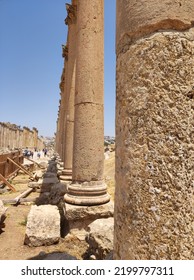 Ruins Of Jerash Or Gerasa, The Ancient Roman City Of The Decapolis. Jordan