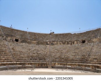 Ruins Of Jerash Or Gerasa, The Ancient Roman City Of The Decapolis. Jordan