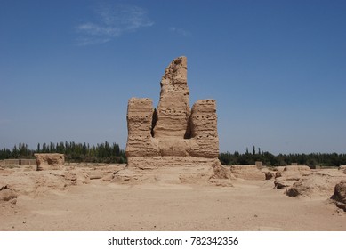 Ruins Of Jiaohe Near Turpan