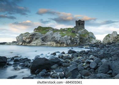 The Ruins Of Kinbane Castle On The Causeway Coast In Northern Ireland.