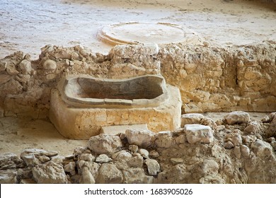 Ruins Of King Nestor Palace In Pylos, Peloponnese, Greece