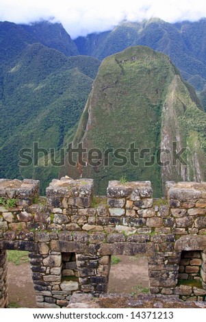 Ruins in Machu Picchu, the Lost Inca City