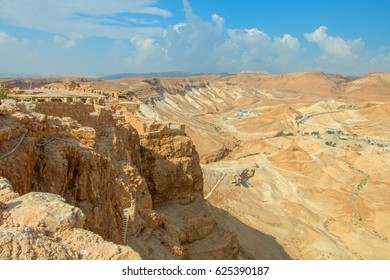 Ruins Of Masada Fortress, Israel
