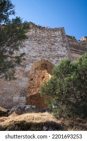 Ruins Of A Medieval Castle. Castle Entrance.