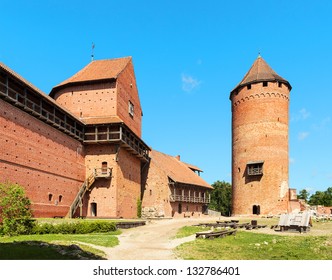 Ruins of medieval Turaida castle museum in Latvia. 13-th century