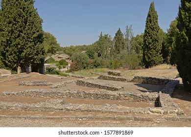 Ruins In Nature Of Italica, Roman City In The Province Of Hispania Baetica.