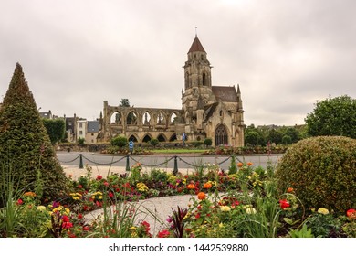 Ruins Of The Old Church Of Saint-Étienne-le-Vieux In The Center Of Caen In Lower Normandy In Calvados, France.