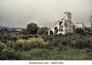 Ruins Of Old Villa In Mountainous Karabakh Destroyed By War