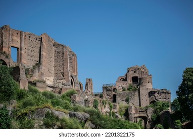 Ruins Palatino In Rome In Summer