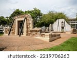 The ruins of the Palmerston Town Hall building dates back to 1882 and was built in porcellanite stone in the original city of Palmerston, today named Darwin City.