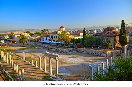 Ruins In Plaka Area, Athens, Greece