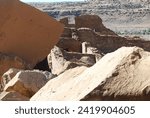 The ruins of Pueblo Bonito in Chaco Canyon are surprisingly intact, though without many roofs. Pueblo Bonito once had around 700 rooms and public areas that once served as an important gathering spot.