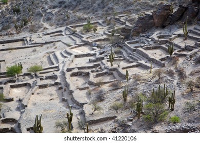 Ruins of the Quilmes civilization, a Diaguita culture in the area. Tucuman Province in Argetina.