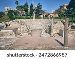 Ruins of roman amphitheatre in Alexandria, Egypt