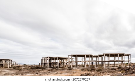 Ruins spoiling the environment fuerteventura island