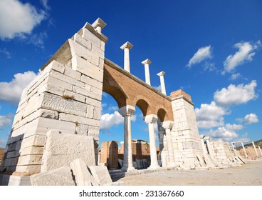 Ruins of st. Johns Basilica at Ayasuluk Hill, Selcuk Ephesus IZMIR, Turkey 