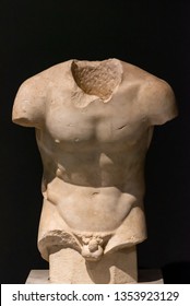 Ruins Of Statue Of Male Nude Torso And Sex