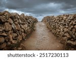 RUINS SUN ISLAND, TITICACA LAKE, BOLIVIA - January 10 2015: Inca ruins on the south side of Isla del Sol on Lake Titicaca