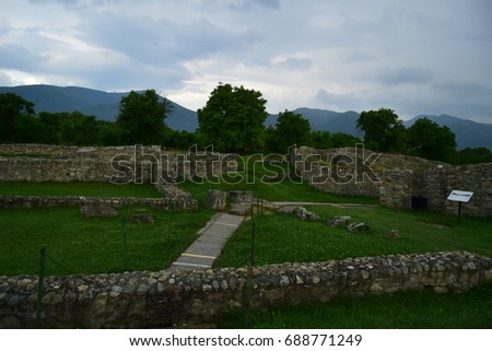 Ruins of Ulpia Traiana Sarmizegetuza 3 Imagine de stoc © 