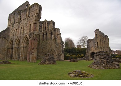 Ruins Of Wenlock Priory In Shropshire, Uk