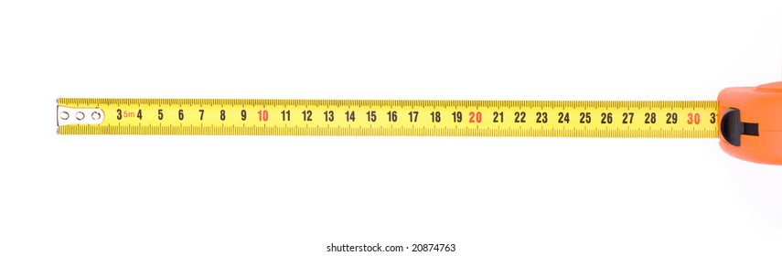 ruler tape isolated on white - Shutterstock ID 20874763