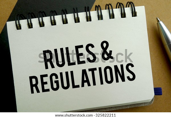 Rules Regulation Memo Written On Notebook Stock Photo 325822211 ...