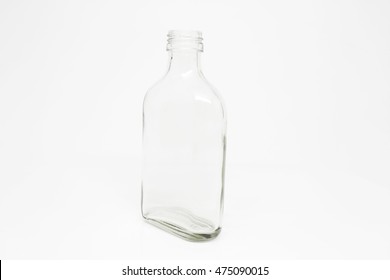 Rum Bottle Silhouette Against White