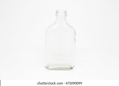 Rum Bottle Silhouette Against White