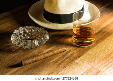 Rum, Cigar An A Hat