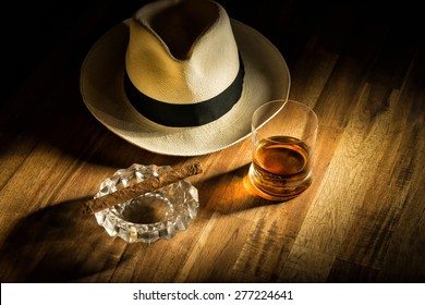 Rum, Cigar An A Hat