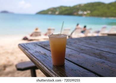 Rum Punch On Tropical Beach