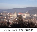 Rumania Sighisoara kandscape from hill