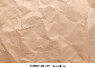 Rumpled Brown Cardboard Paper Texture