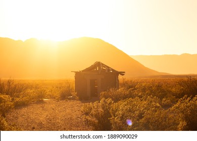 Run Down Building In The Dreamy Desert Sun