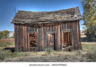 Run down shack in the mountains