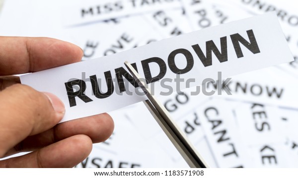 Run Down Text Word Meaning On Stock Photo Edit Now