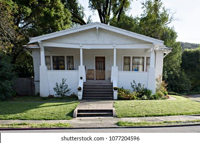 Run Down White House With Front Porch