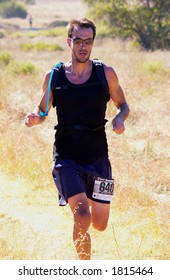 Runner In 50k Trail Race