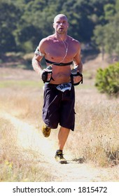 Runner In 50k Trail Race