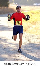 Runner In 50k Trail Race