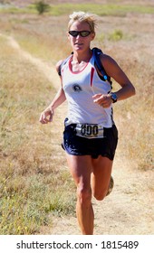 Runner In 50k Trail Race